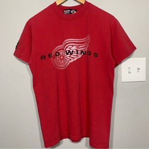 Vintage Detroit‎ Red Wings CCM Hockey Red Tee Medium